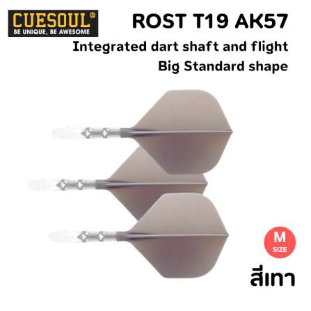 ปีกลูกดอกปาเป้า CUESOUL ROST T19 สีเทา_0